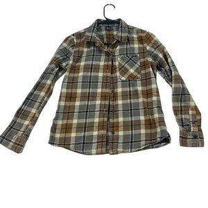 Fox Brown Shirt Button Down Shirt Women’s Small Long Sleeve 100% Cotton